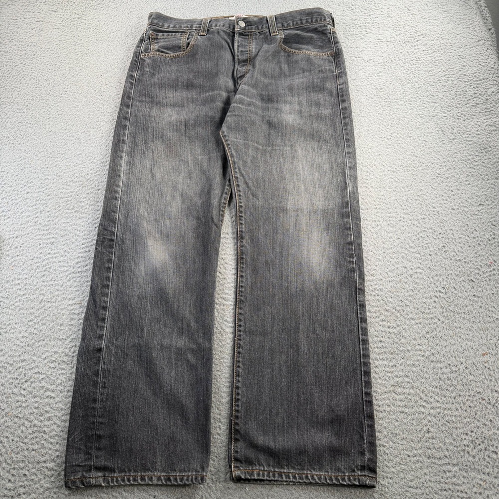VTG Levi's 501 XX Jeans Men 34x29 Gray Straight Leg Button Fly Made In Mexico